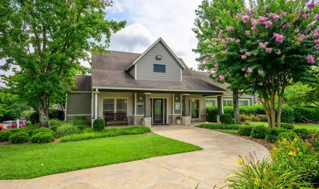 a house with a large front yard